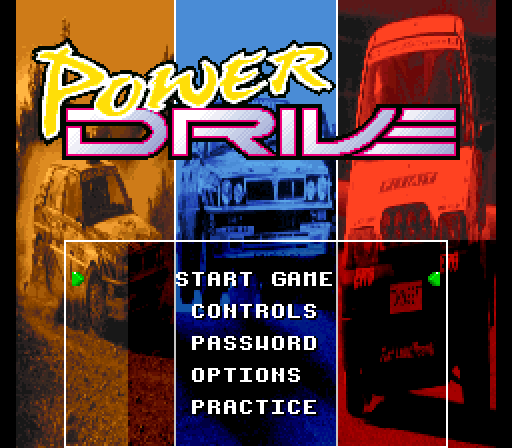 Power Drive (Europe) (En,Fr,De,Es,Pt) Title Screen